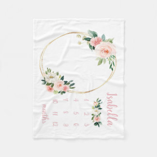 赤面フローラマイルストーンブランケットガール月毛布 フリースブランケット