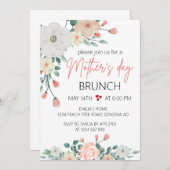 赤面フローラマザーズデイブランチパーティー 招待状 (正面/裏面)