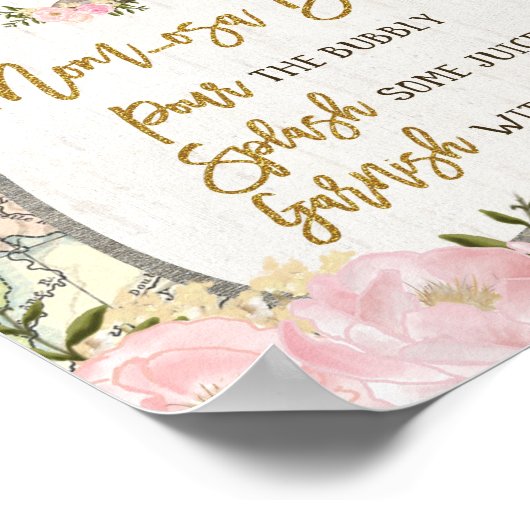 赤面フローラマップモモザバーミモザベビーアドベンチャー ポスター (角)