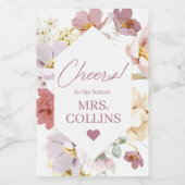 赤面フローラミニワインボトルラベル ワインラベル (シングルラベル)