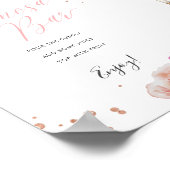 赤面フローラミモサバーブライダルシャワー表記号 ポスター (角)