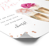 赤面フローラミモサバーブライダルシャワー表記号 ポスター (角)