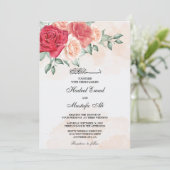 赤面フローラムスリム結婚式招待状 招待状 (スタンド正面)