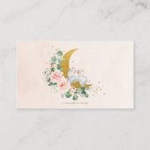 赤面フローラムーンかわいい象の本ベビー エンクロージャーカード (裏面)