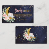 赤面フローラムーンかわいい象の本ベビー エンクロージャーカード (正面/裏面)