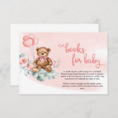 赤面フローラユーカリリーステディベアベビー エンクロージャーカード (正面/裏面)