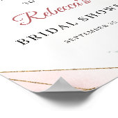 赤面フローラユーカリ金ゴールドフレーム歓迎サイン ポスター (角)