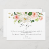 赤面フローラライフサンキューカードお祝い サンキューカード (正面/裏面)