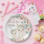 赤面フローララママユーカリプタベビーシャワー ペーパープレート (パーティー)