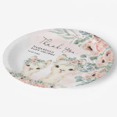 赤面フローララママユーカリプタベビーシャワー ペーパープレート (アングル)