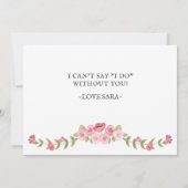 赤面フローラリースは私の花嫁になる 招待状 (裏面)