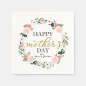 赤面フローラリースハッピーマザーズ スタンダードカクテルナプキン (正面)