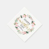 赤面フローラリースハッピーマザーズ スタンダードカクテルナプキン (角)