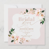 赤面フローラワイルドフラワーブラケットブライダルシャワー 招待状 (正面)