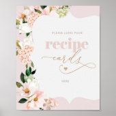 赤面フローラワイルドフラワー離れはあなたのレシピカード ポスター (正面)