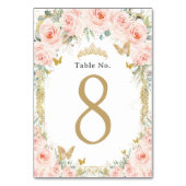 赤面フローラヴィンテージ金ゴールド誕生日キンセアニェラ テーブルナンバー (裏面)