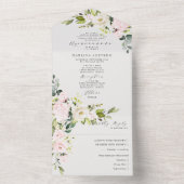 赤面フローラ伝統的文言クインセアニラ オールインワン招待状 (内側)