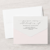 赤面フローラ伝統的文言クインセアニラ オールインワン招待状 (裏面)