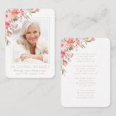 赤面フローラ写真悔やみや弔慰葬儀記念カード 名刺 (正面/裏面)