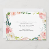 赤面フローラ写真Birth Announcement for Girl 案内状 (裏面)