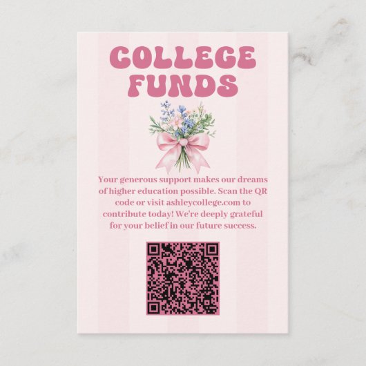 赤面フローラ卒業パーティー大学ファンド エンクロージャーカード (正面)
