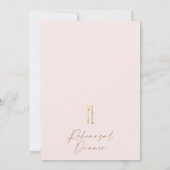 赤面フローラ及びグラスリハーサルディナー招待状 招待状 (裏面)