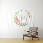 赤面フローラ名ブライダルシャワーフォトバックグラウンド タペストリー (インサイチュ(横))