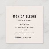 赤面フローラ名刺 スクエア名刺 (裏面)