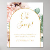 赤面フローラ園 | Oh Snap結婚のハッシュタグ ポスター (正面)