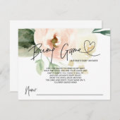 赤面フローラ女の子の赤ちゃんシャワーゲームバンプ推測 エンクロージャーカード (正面/裏面)