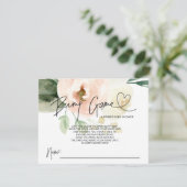 赤面フローラ女の子の赤ちゃんシャワーゲームバンプ推測 エンクロージャーカード (スタンド正面)