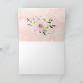 赤面フローラ幾何学的ブライダルシャワーありがとう カード (内部)