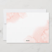 赤面フローラ幾何学的ブライダルシャワーありがとう シーズンカード (裏面)