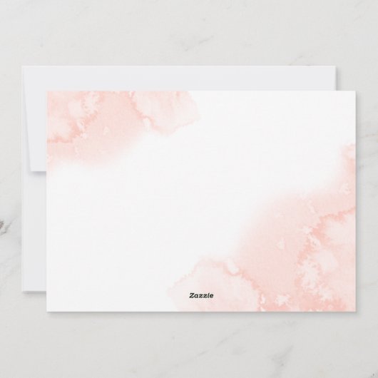 赤面フローラ幾何学的ブライダルシャワーありがとう シーズンカード (裏面)