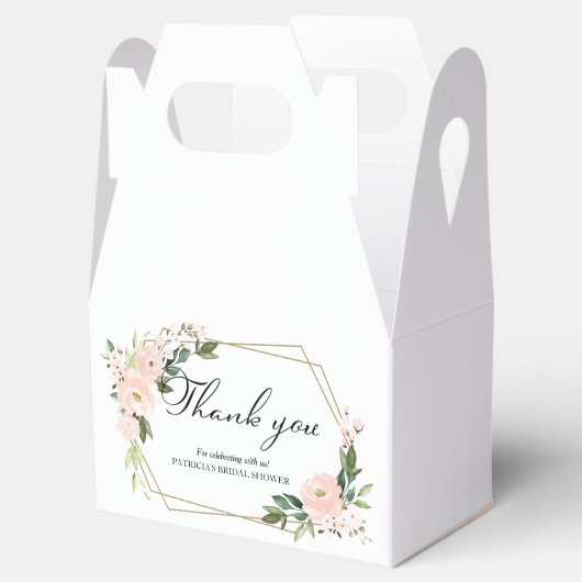 赤面フローラ幾何学的ブライダルシャワーありがとう フェイバーボックス (オープン)