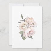 赤面フローラ幾何学的ブライダルシャワー招待 –  招待状 (裏面)