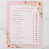 赤面フローラ彼は彼女はブライダルシャワーゲームと言った (正面)