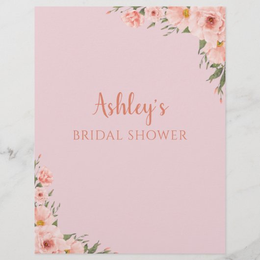 赤面フローラ彼は彼女はブライダルシャワーゲームと言った (裏面)