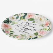 赤面フローラ我々は婚約した婚約パーティ ペーパープレート (アングル)