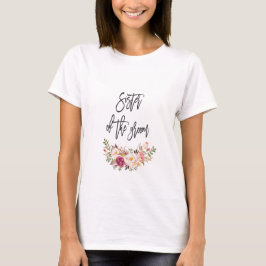 赤面フローラ手書き妹の新郎 Tシャツ