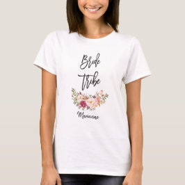 赤面フローラ手書き花嫁の部族 Tシャツ
