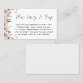 赤面フローラ持参レシピブライダルシャワーカード 名刺 (正面/裏面)