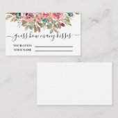 赤面フローラ推測キスブライダルゲーム エンクロージャーカード (正面/裏面)