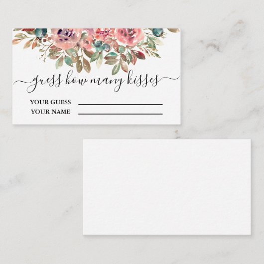 赤面フローラ推測キスブライダルゲーム エンクロージャーカード (正面/裏面)