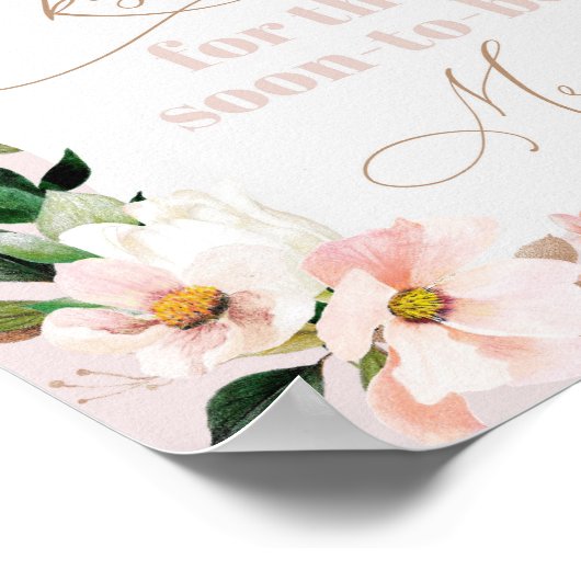 赤面フローラ数キスブライダルシャワーゲーム ポスター (角)