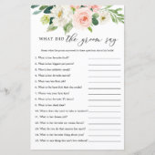 赤面フローラ新郎がゲームカードを言った内容 (正面)