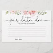 赤面フローラ日付の夜アイディア。日付jar 便箋 (正面)