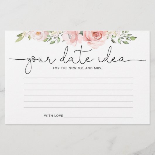 赤面フローラ日付の夜アイディア。日付jar 便箋 (正面)