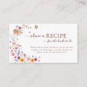 赤面フローラ書店ブライダルシャワーレシピカード エンクロージャーカード (正面)