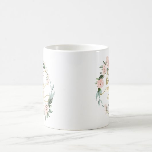 赤面フローラ最高のリースマママエバーマザーズ・デイ コーヒーマグカップ (中央)